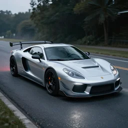 Synthwave sports car