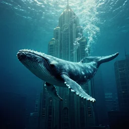 movie film wide shot of the city from bioshock, highly detailed, 4 k, underwater, art deco, whale, directed by david fincher