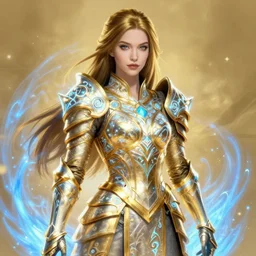 Jaina Proudmore portrait, intricate arcane armor with glowing magical runes, flowing blue magical energy, subject in the middle of the frame, rule of thirds, golden ratio, elegant, digital painting, octane 4k render, zbrush, hyperrealistic, artstation, concept art, smooth, sharp focus, illustration from Warcraft by Ruan Jia and Mandy Jurgens and Artgerm and William-Adolphe Bouguerea