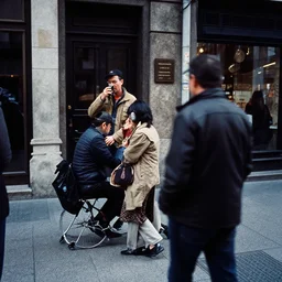 Candid Street Photography. Dan-Di Orthochromatic safety film