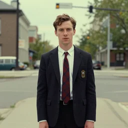 matthew broderick as ferris bueller in the style of wes anderson
