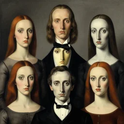 surreal portrait art by jerico santander, heidi taillefer, mark ryden, giorgio de chirico, paul delvaux, hieranonymus bosch, alexandra gallagher