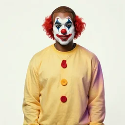 Kanye west dressed up as a clown, kanye 🤡, funny, kanye west the rapper on stage, rtx on, real life visuals, high detail, cinematic view