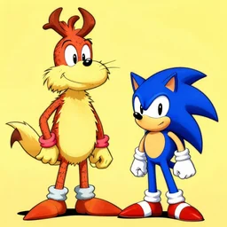 the lorax standing next to doctor eggman from sonic. dr suess. the lorax. sonic the hedgehog. doctor eggman. by rhads, lois van baarle, jean - baptiste monge.