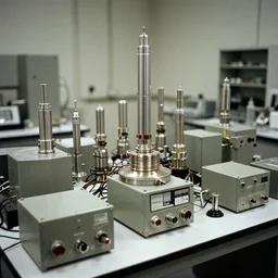 1960s photograph of a lab containing dozens of electromagnetic devices