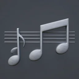 musical notations 3 d shaded notes rendered in cryengine