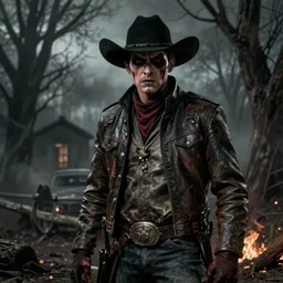 horror scene illustrated by rafael marquez digital art western aesthetic, artger, unreal engine 5