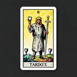 tarot card hanged man with cups and swords bloodborne, illustration 8 k
