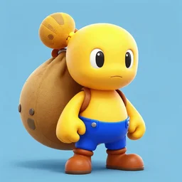 sackboy from little big planet, concept art, saturated, 3 d