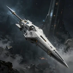 concept art by greg rutkowski, a gigantic spear - shaped starship approaches the system, huge and megalithic, plowing through space, frightening and creepy atmosphere, scifi, digital painting, artstation, concept art, smooth, sharp foccus ilustration, artstation hq
