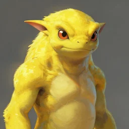 portrait Keetongu bionicle cyclops yellow by Greg Rutkowski