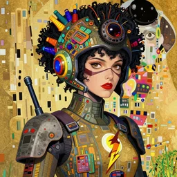 portrait of female the flash as a gundam pilot, with an intricate, detailed, urban inspired hiphop afro futuristic helmet, vector behance hd jesper ejsing, rhads, makoto shinkai, lois van baarle, ilya kuvshinov, rossdraws, hd, 3 2 k, ilya kuvshinov, gustav klimt