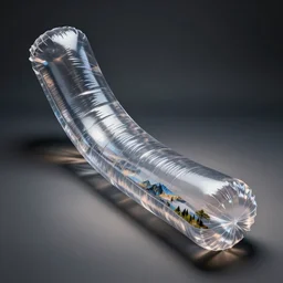 a inflatable transparent tube with chrome effect