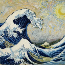 the great wave off kanagawa painted by van gogh