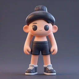 conscious athlete, cute slick digital art, figure, generic