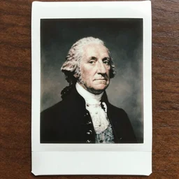 George Washington in a polaroid photo