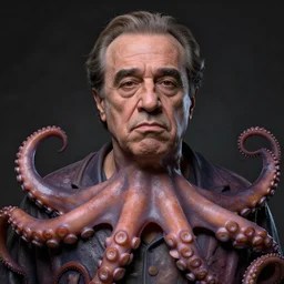hyperrealistic mixed media realistic sculpture of danny devito with the torso of an octopus, stunning 3 d render inspired art by xiang duan and thomas eakes, perfect facial symmetry, hyper realistic texture, realistic, highly detailed attributes and atmosphere, dim volumetric cinematic lighting, 8 k octane detailed render, post - processing, masterpiece,