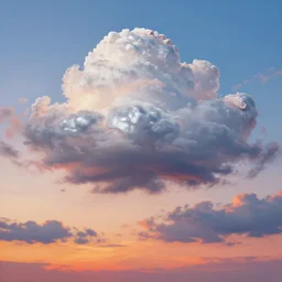 a beautiful painting of every cloud has a silver lining, paradise, sunset, made frome marshmallow, highly detailed, 8 k resolution, trending on artstation