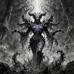 outside the ordered universe is that amorphous blight of nethermost confusion which blasphemes and bubbles at the center of all infinity - - the boundless daemon sultan azathoth, whose name no lips dare speak aloud, and who gnaws hungrily in inconceivable, unlighted chambers beyond time and space amidst the muffled, maddening beating of vile