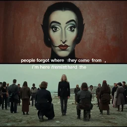 people forgot where they came from, i'm here to remind them, film still from the movie directed by denis villeneuve and david cronenberg with art direction by salvador dali and zdzisław beksinski, wide lens