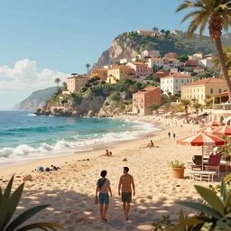 Hot Italian beach scene ,volumetric light, symmetrical, insanely detailed, unreal engine render, artstation trends, hyper detail ,epic art style, cinematic, concept art by Charlie Bowater and ole Thomas ,cinematography. sense of scale and awe, sense of composition, sense of harmony, light effects,4K detailed post processing