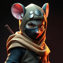 portrait super hero ninja mouse 🐭 young, style artstation, style greg rutkowsk, ciberpunk, comic art book, biopunk, octane render, unreal engine 6, epic game graphics