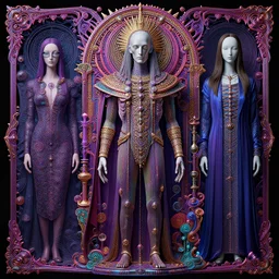 in the art style e. a. seguy, by h. r. giger, by rene magritte, by victto ngai, inverted colors, neon, electric colors, 3 d, insanely detailed and intricate, hypermaximalist, elegant, ornate, hyper realistic, super detailed