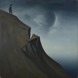 the edge of time, surrealist painting by daniel richter and tom adams.