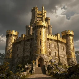 medieval castle, golden age comic book