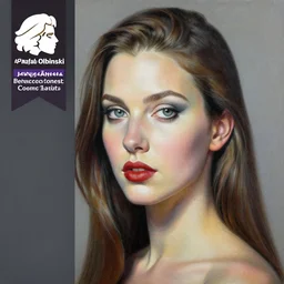 a painting of a woman, an ultrafine detailed painting by rafal olbinski, behance contest winner, pop surrealism, detailed painting, skeuomorphic, airbrush art