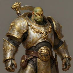 portrait of an ork warrior, intricate, elegant, highly detailed, digital painting, artstation, concept art, smooth, sharp focus, illustration, art by artgerm and greg rutkowski and alphonse mucha, 8 k