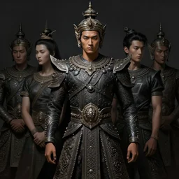 dark tall and handsome korean male dressed as king ramkhamhaeng of sukhothai, intricate, highly detailed, centered, digital painting, artstation, concept art, smooth, sharp focus, illustration, artgerm, tomasz alen kopera, peter mohrbacher, donato giancola, joseph christian leyendecker, wlop, boris vallejo