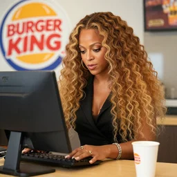 beyonce working at burger king,