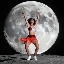 doing the macarena on the moon