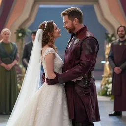 film still of Star-Lord getting married in the new Guardians of the Galaxy movie, 4k