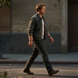 movie still, hyperrealistic at - st, walking in from left, top lit, octane render, unreal engine, sharp 8 k