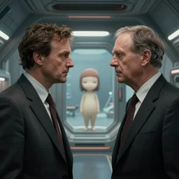 Inside futuristic spaceship, Edward Hopper and James Gilleard, Zdzislaw Beksinski, Mark Ryden, Wolfgang Lettl highly detailed, hints of Yayoi Kasuma