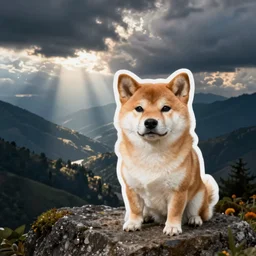 kawaii shiba inu, sticker