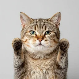 cat with arms