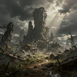 apocalyptic wonderland, digital art deep - dream