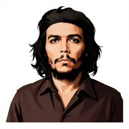 che guevara by wlop and ross tran, illustration, in the style of guerrillero heroico, high quality