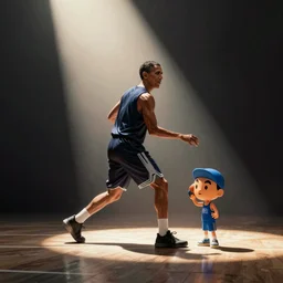 obama playing basketball space jam cartoon artstation