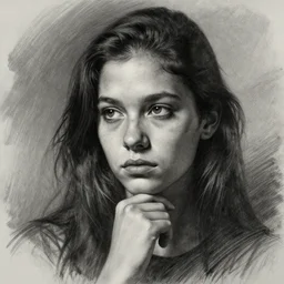 charcoal drawing of what an AI thinks an AI looks like