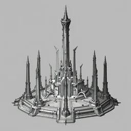 schematic for a futuristic sacrificial altar to the horrible god vecna