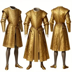 concept art of a nobles clothes in the renaissance. golden filigree.