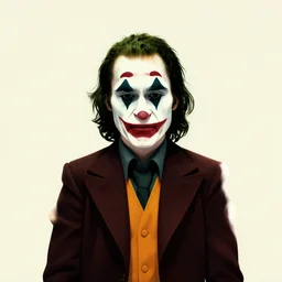 minimalist movie poster, joaquin phoenix joker, minimalism, fanart, retro