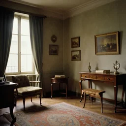 Erik Satie's room, realistic