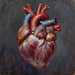surreal realistic look inside my heart, oil painting, highly detailed, full shot, ambient lighting, illustration, digital art,
