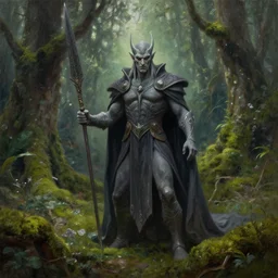 sauron, trending on artstation, trending on deviantart, inside a forest with moss, oil painting, by Greg Rutkowski