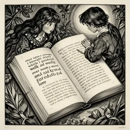 once upon a midnight dreary, while i pondered, weak and weary, over many a quaint and curious volume of forgotten lore, by arthur rackham, highly detailed, 8 k,